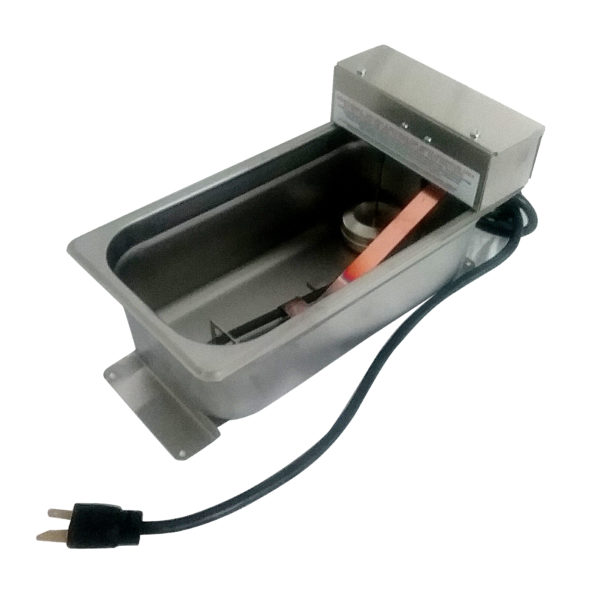 top side view of condensate evap pan assembly