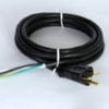 black 208 volt molded plug