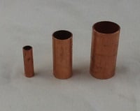 Birmingham copper drain tubes 3/8" 3/4" and 1"