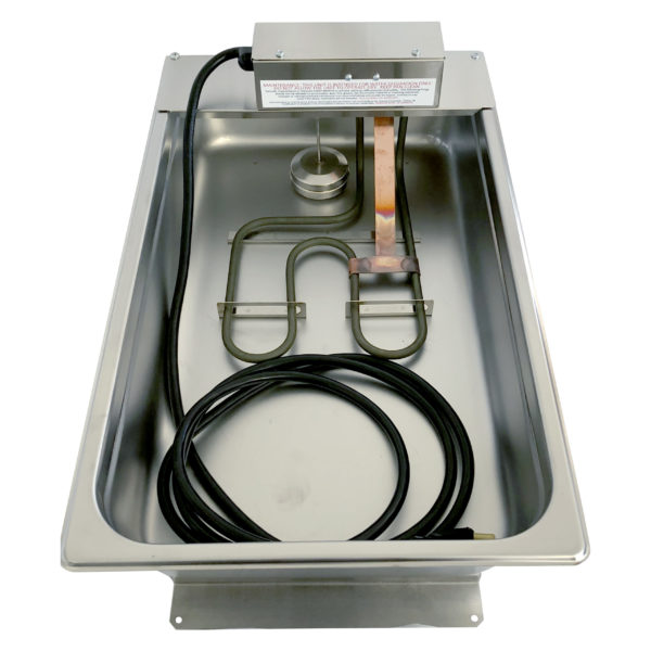 molded cord with heating sensor, double loop heating element, and stem float